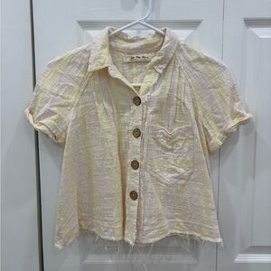 Free People Pastel Button Down Shirt